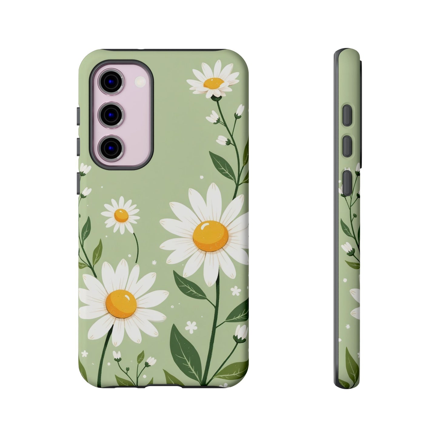 Green Floral Case, Daisy Pattern Design, Iphone Case Design, Perfect Gift For Her