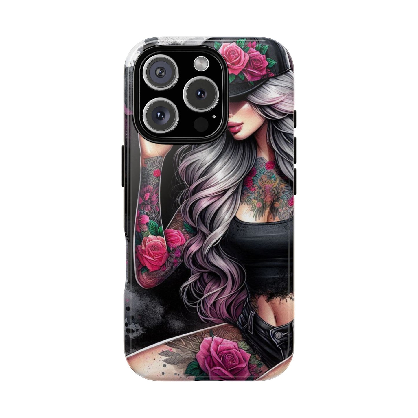Ink & Roses – Edgy Floral Rebel Mobile Cover