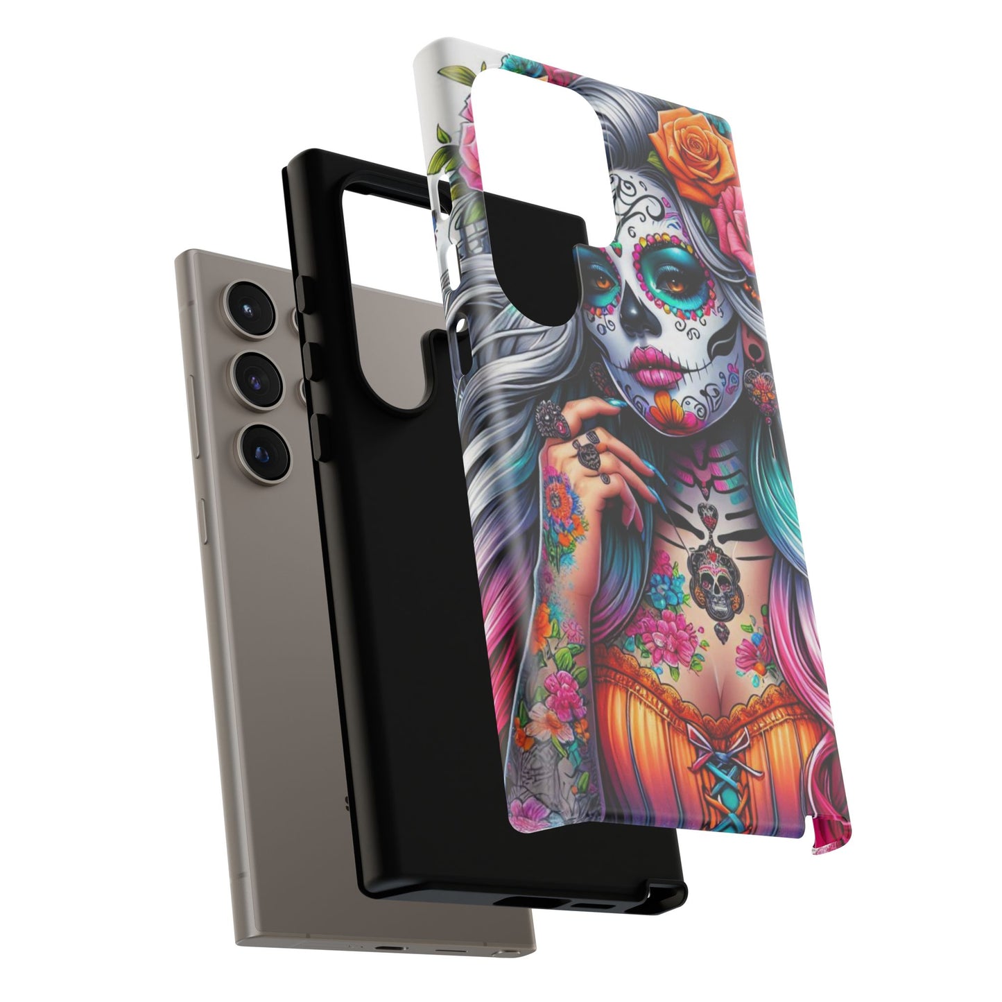 Sugar Skull Goddess – Día de los Muertos Floral Queen Mobile Cover