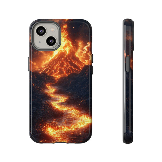 Erupting Volcano Lava Flow Phone Case for iPhone, Samsung & Pixel