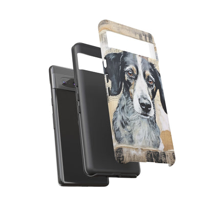 Rustic Dog Portrait – Vintage Collage Style
