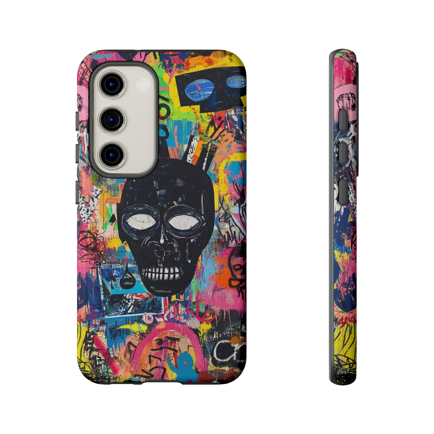 Street Art Phone Case – Basquiat-Inspired Phone Cover– Bold, Graffiti-Inspired Cover - iPhone, Samsung & Google Pixel Cover - Artistic Painting Case, Art Lover Gift