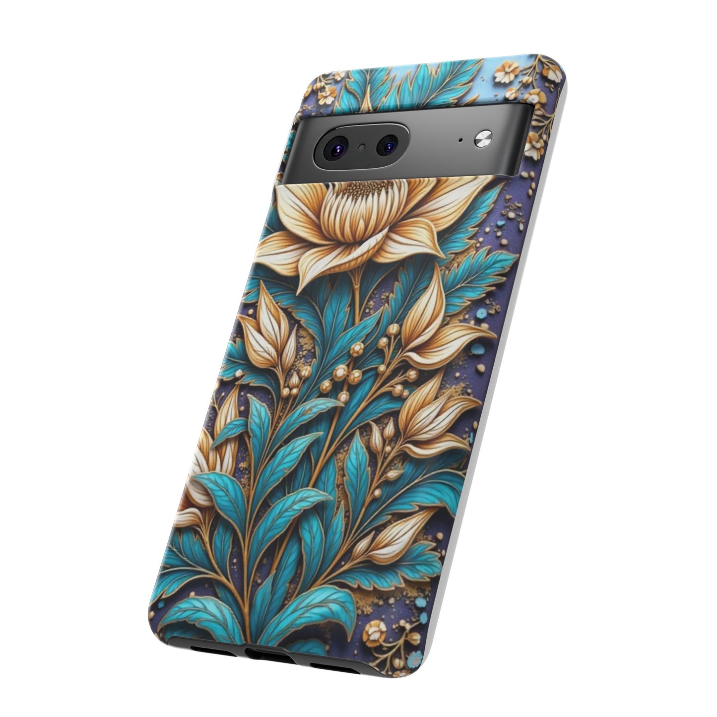 Golden Chrysanthemum: Floral Stained Glass Masterpiece