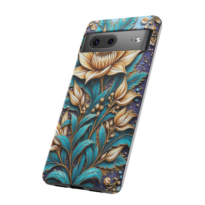 Golden Chrysanthemum: Floral Stained Glass Masterpiece