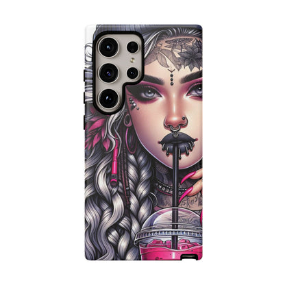 Icy Rebel – Silver Dreads & Edgy Street Chic Mobile Cover