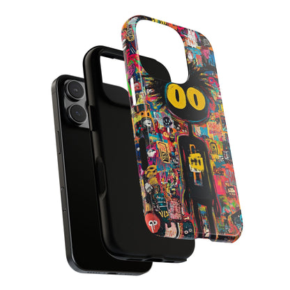 Urban Art iPhone Case – Basquiat Graffiti Style Cover - iPhone, Samsung & Google Pixel Cover - Artistic Painting Case,  Art Lover Gift
