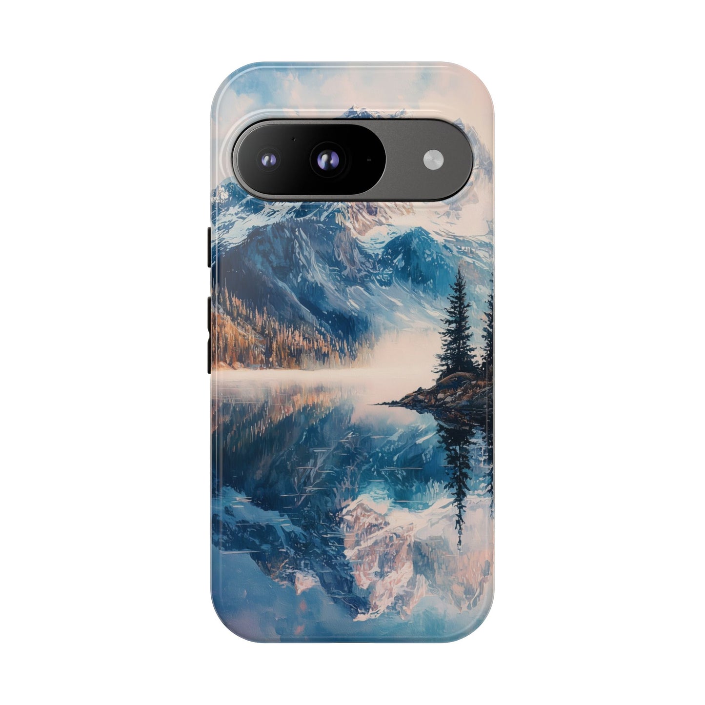 Mountain Lake Reflection Phone Case – Tranquil Nature Vibes for iPhone, Pixel & Samsung
