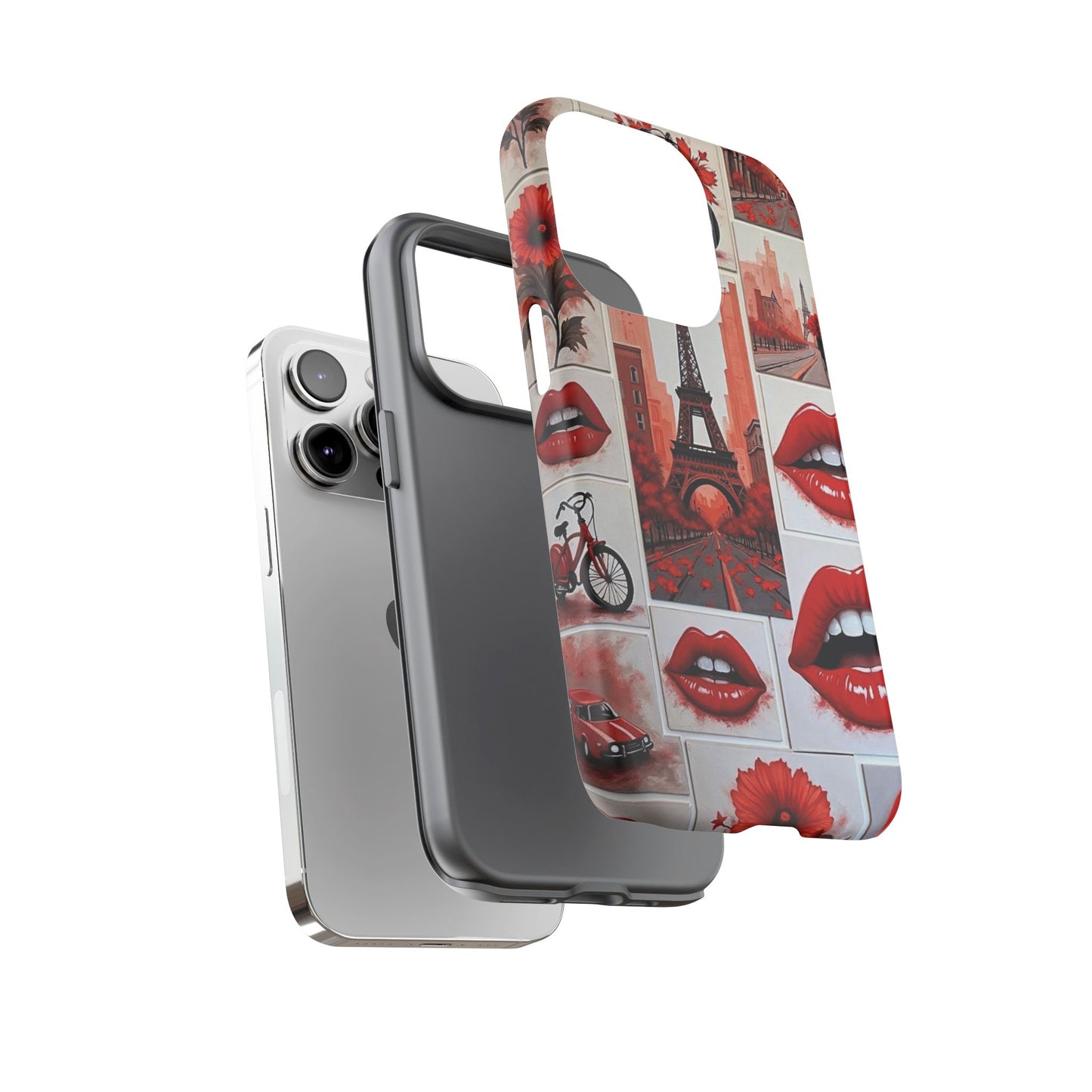 Red Lips & Eiffel Tower Phone Case