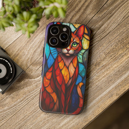 Geometric Cat: Colorful Abstract Portrait