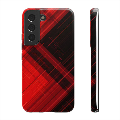 Abstract Red and Black Geometric Pattern