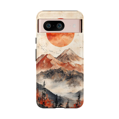 Boho Mountain Sunrise Phone Case for iPhone, Pixel & Samsung