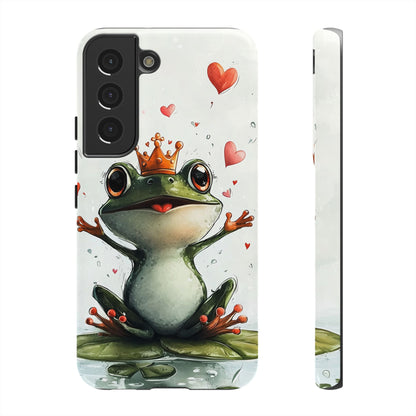 Happy Frog King Phone Case – Cute Anime Aesthetic for iPhone, Google Pixel & Samsung