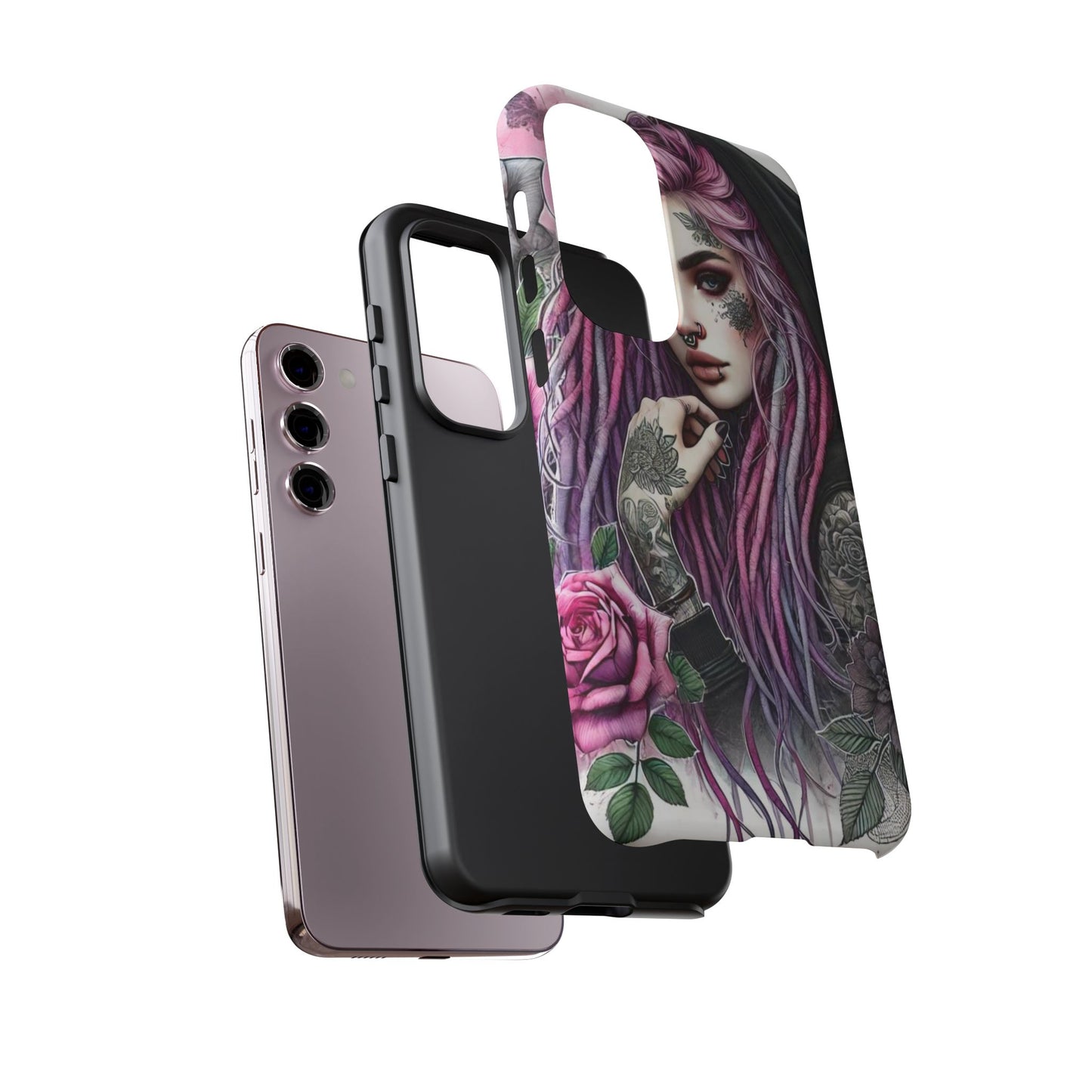 Gothic Rose Tattoo Art Mobile Case