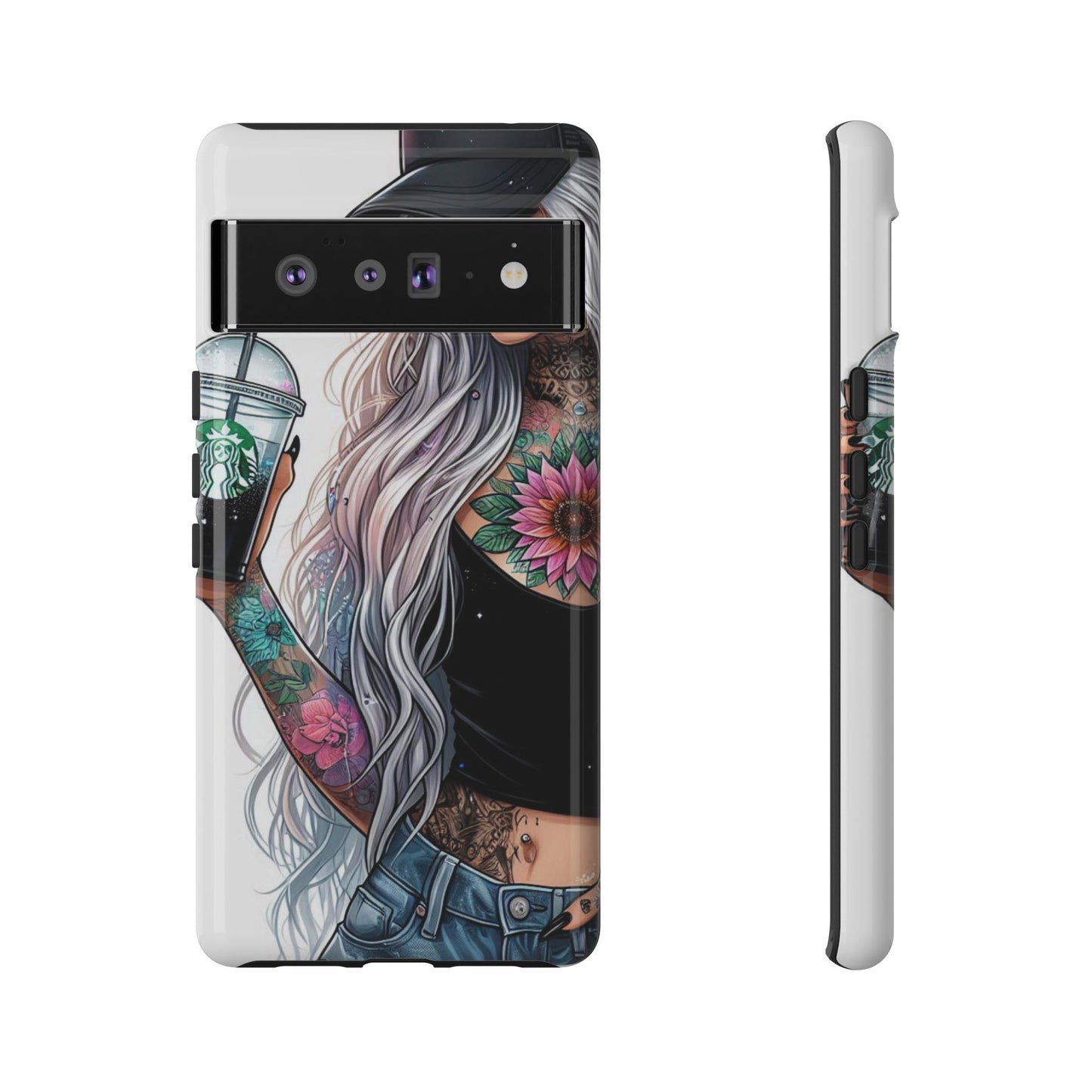 Tattooed Coffee Queen – Edgy Urban Aesthetic Mobile Cover