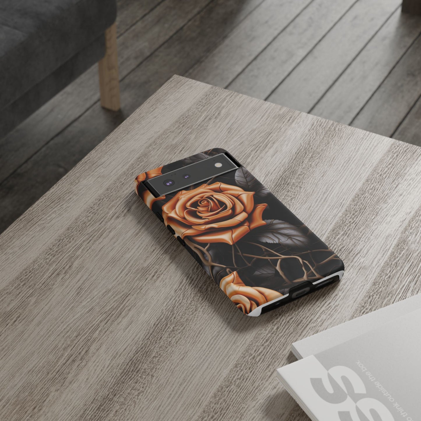 Midnight Gold Rose Mobile Case