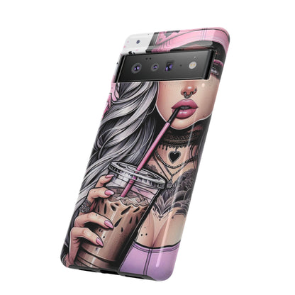 Pink Aesthetic Rebel – Iced Coffee & Inked Beauty Mobile Cover