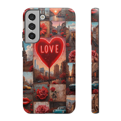 Neon Love Heart & Rose Phone Case
