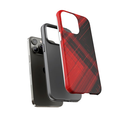 Abstract Red and Black Geometric Pattern