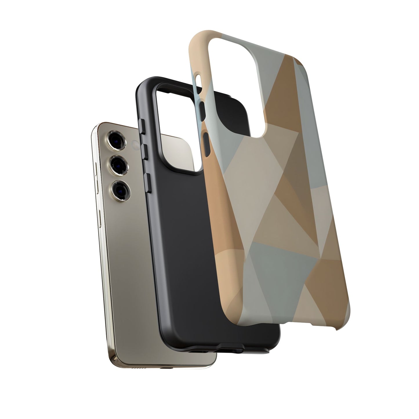 Neutral Geometrical Triangular Abstract Pattern