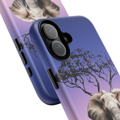 Surreal Elephant Tree Mobile Cover – Dreamy Sunset Fantasy