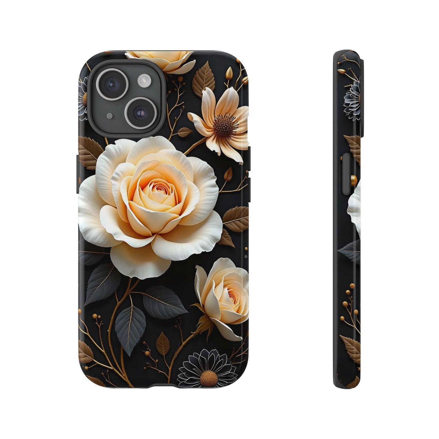Elegant 3D Floral Design, Botanical Phone Case design for Iphone.