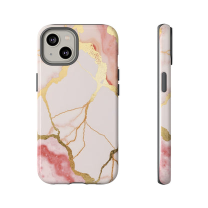 Beautiful Pink Minimal Marble Case Design