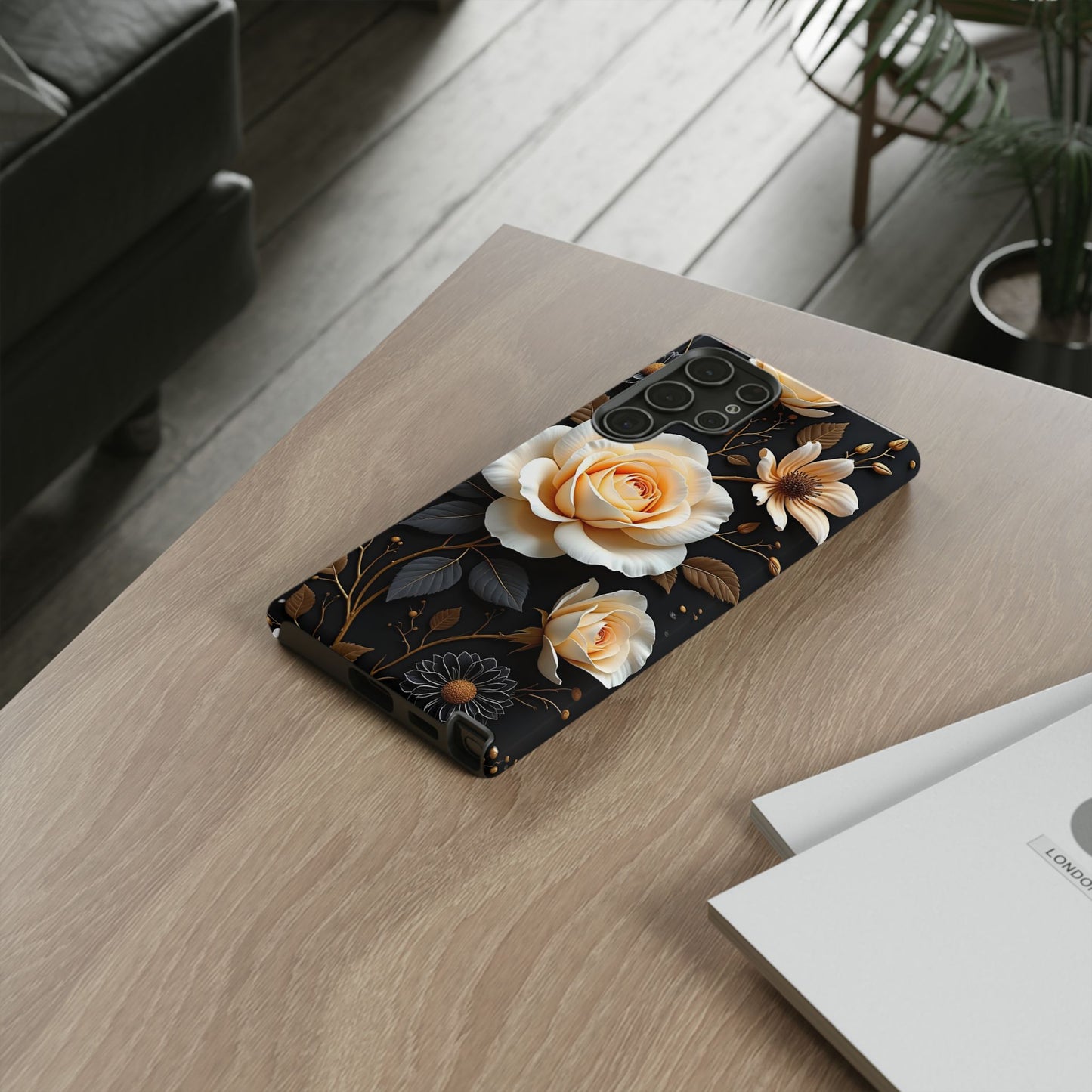 Elegant 3D Floral Design, Botanical Phone Case design for Iphone.