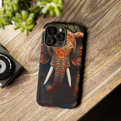 Elegant Artistic Elephant Mobile Cover – Intricate Paper-Cut Design