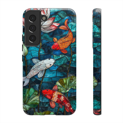 Lotus Serenity" – Koi Pond Stained Glass Case or iPhone, Samsung & Pixel