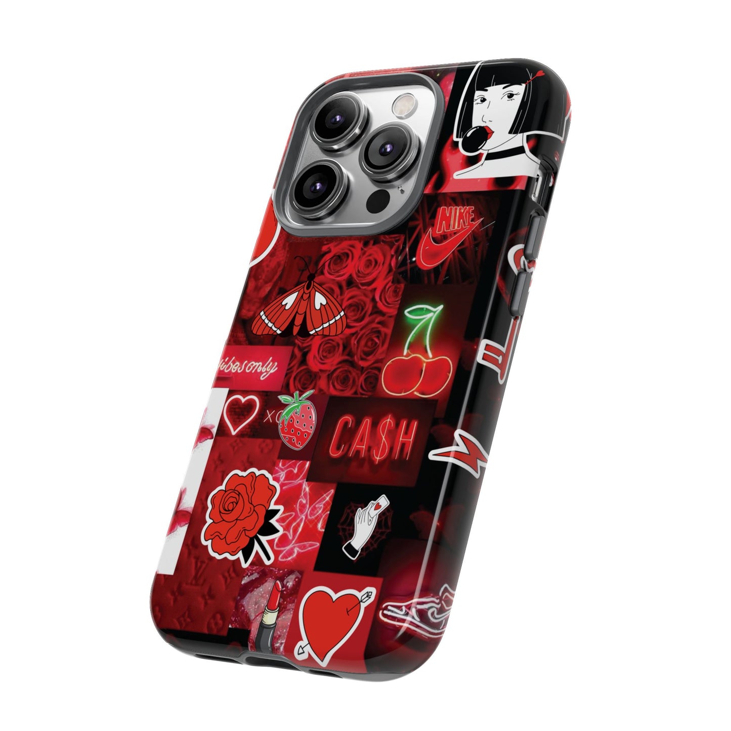 Red Pop Art Neon Vibes Phone Case