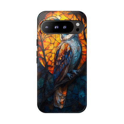 Nocturnal Wisdom – Stained Glass Owl Phone Case for iPhone, Samsung & Pixel