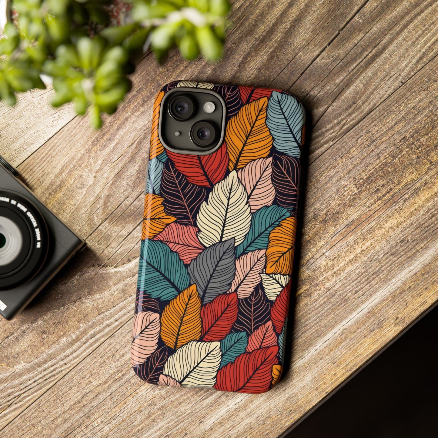 Colorful Abstract Leaves Pattern Design