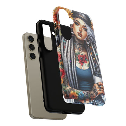 Sunflower Queen – Boho Rebel Tattoo Mobile Cover
