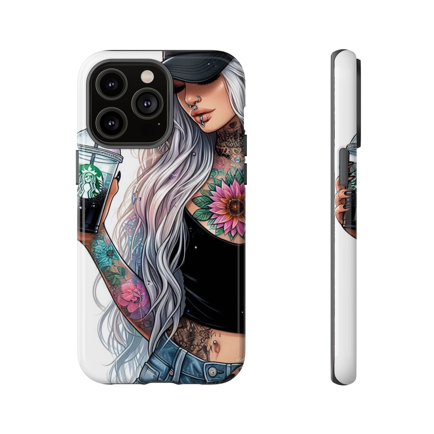 Tattooed Coffee Queen – Edgy Urban Aesthetic Mobile Cover