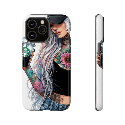 Tattooed Coffee Queen – Edgy Urban Aesthetic Mobile Cover