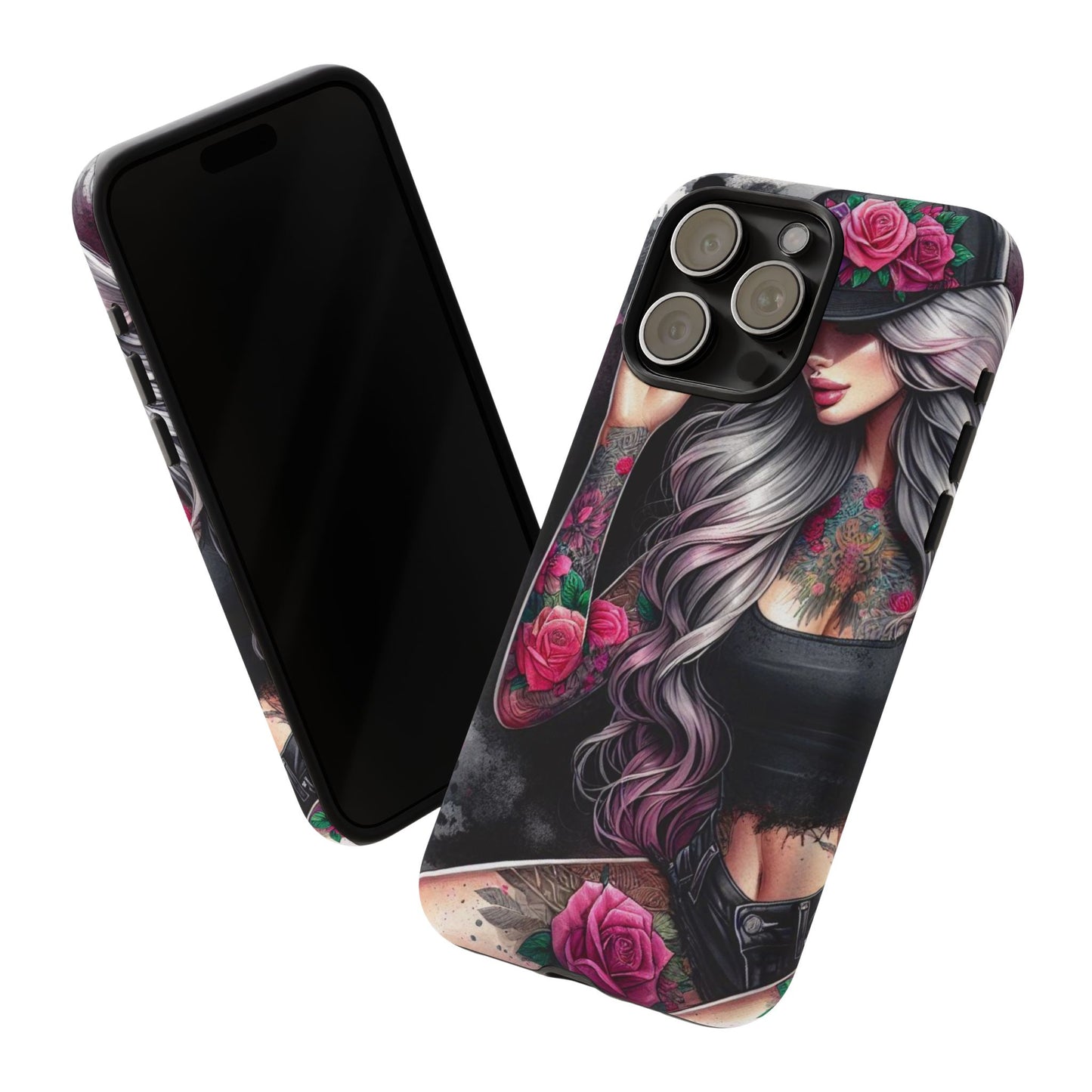 Ink & Roses – Edgy Floral Rebel Mobile Cover