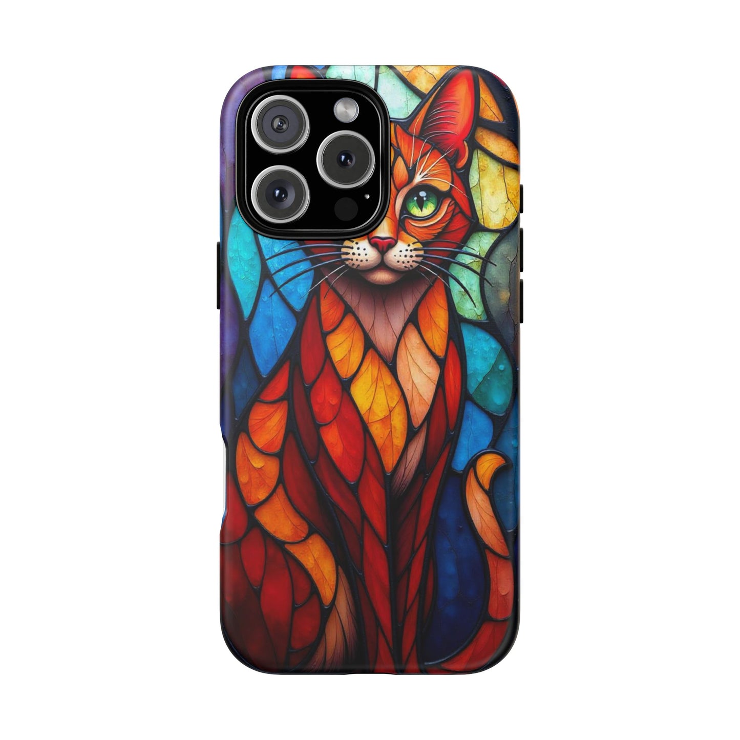 Geometric Cat: Colorful Abstract Portrait