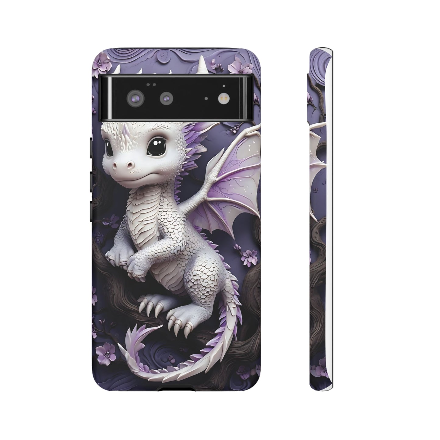 Charming Young Dragon on a Branch Phone Case Design