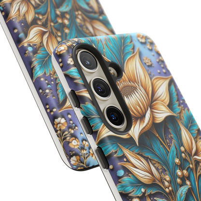 Golden Chrysanthemum: Floral Stained Glass Masterpiece
