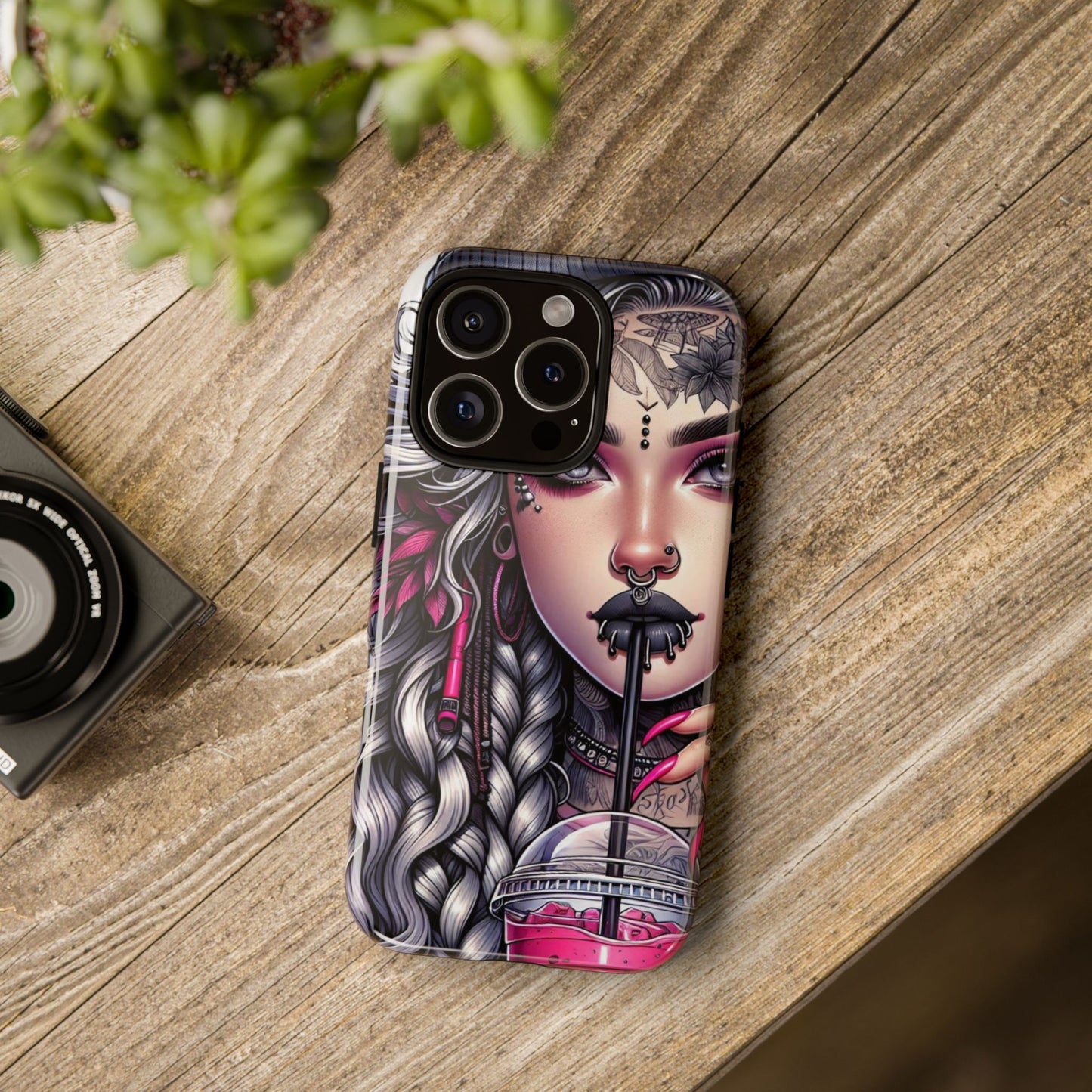 Icy Rebel – Silver Dreads & Edgy Street Chic Mobile Cover