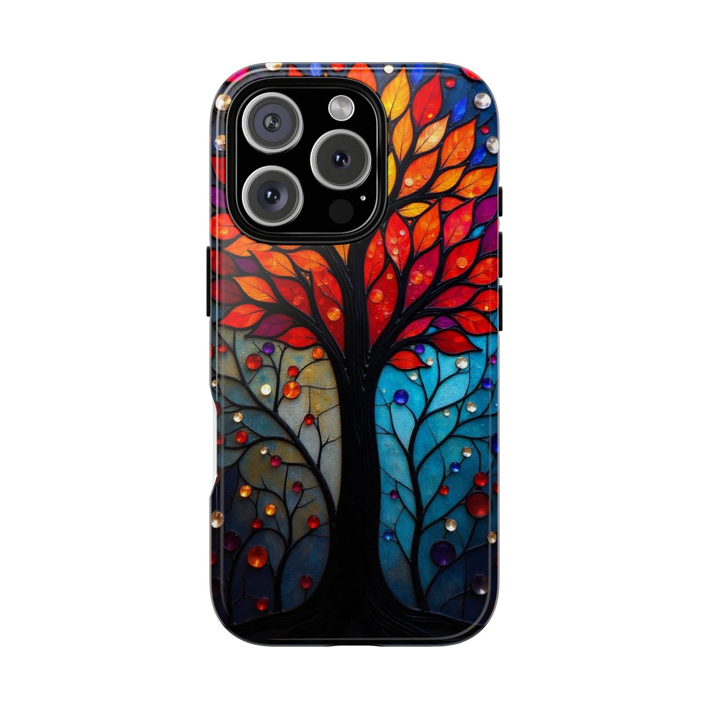Stained Glass Tree: Vibrant Elegance for Your Case