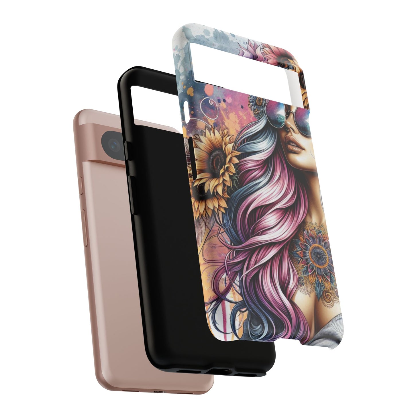 Bohemian Sunflower Queen – Retro Floral Fantasy Mobile Cover