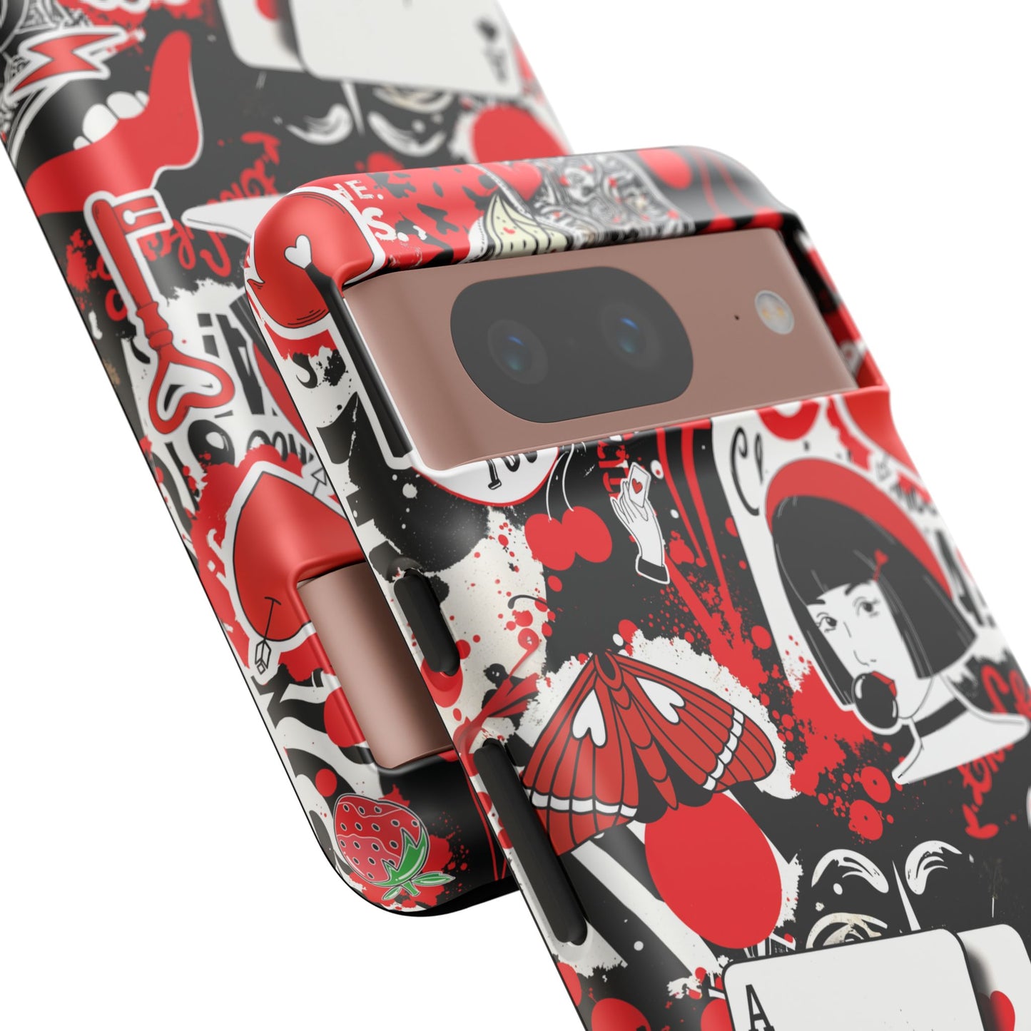 Bold Red & Black Ace Card Phone Case