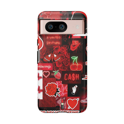 Red Pop Art Neon Vibes Phone Case