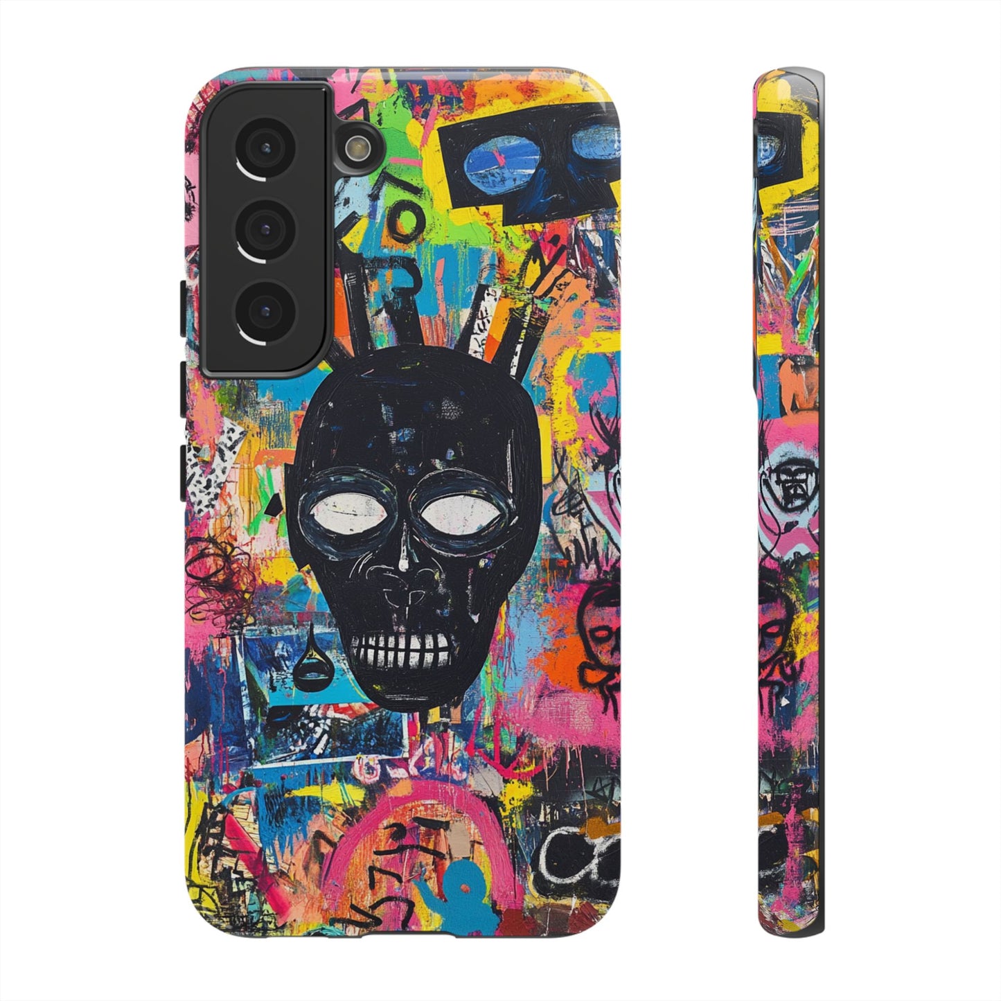 Street Art Phone Case – Basquiat-Inspired Phone Cover– Bold, Graffiti-Inspired Cover - iPhone, Samsung & Google Pixel Cover - Artistic Painting Case, Art Lover Gift