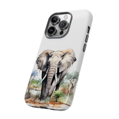 Safari Watercolor Elephant Mobile Cover – Artistic Wildlife Design