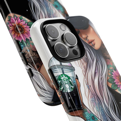 Tattooed Coffee Queen – Edgy Urban Aesthetic Mobile Cover