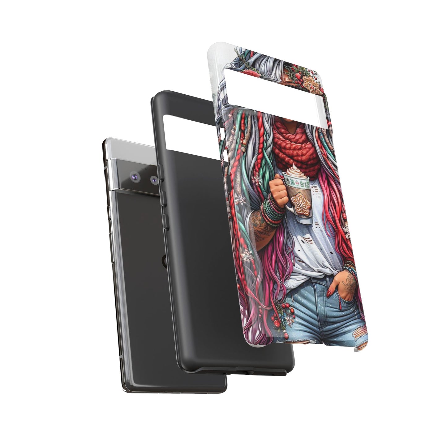 Boho Winter Queen – Cozy Dreads & Holiday Vibes Mobile Cover