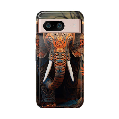 Elegant Artistic Elephant Mobile Cover – Intricate Paper-Cut Design