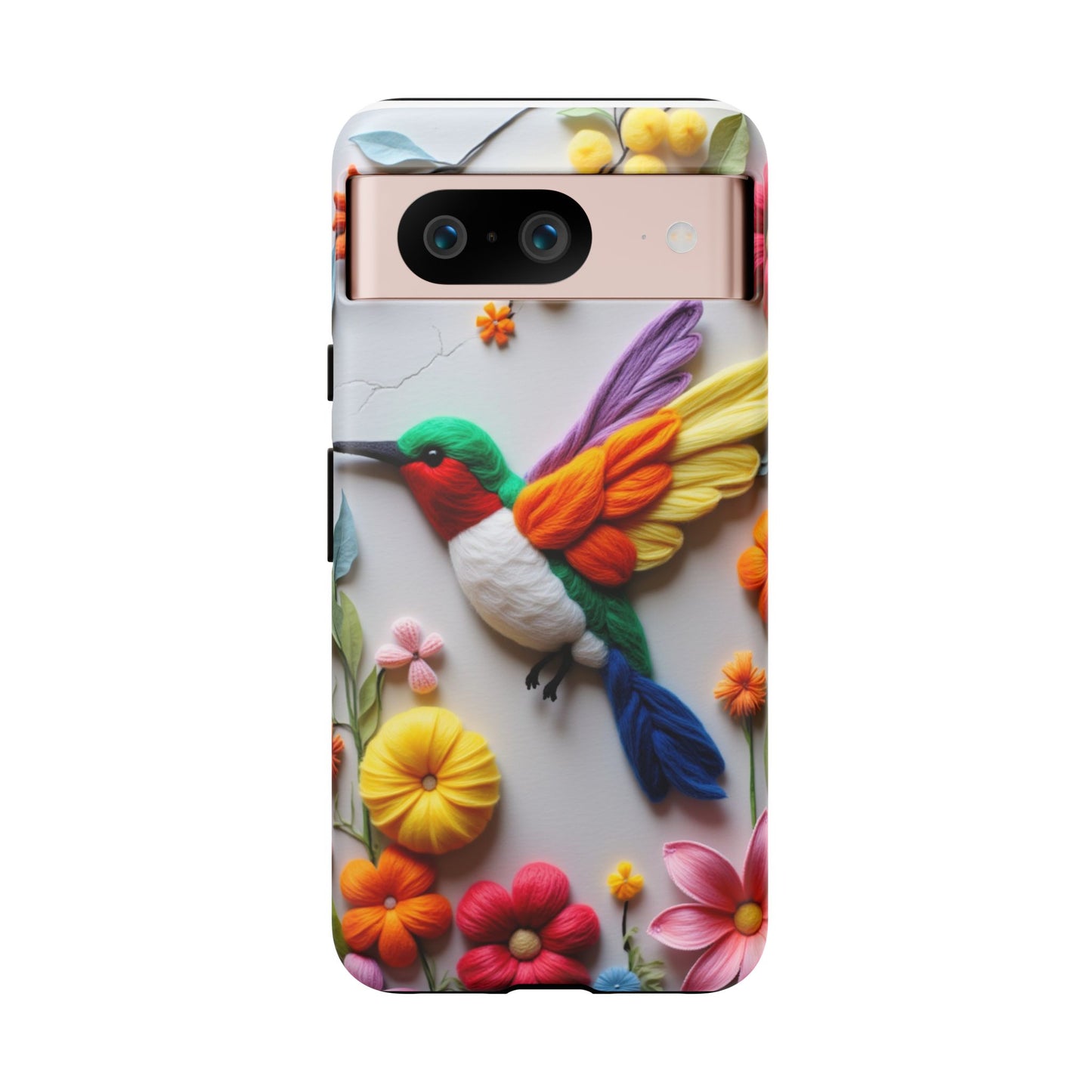 Elegant Hummingbird with Floral Mosaic Design | Nature's Artistic Vibes | iPhone 16 Pro
